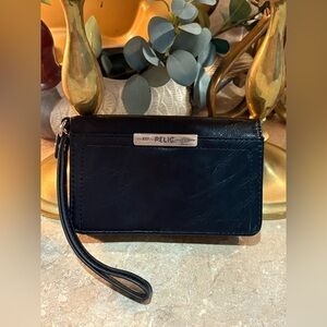 Relic Black Wristlet Wallet